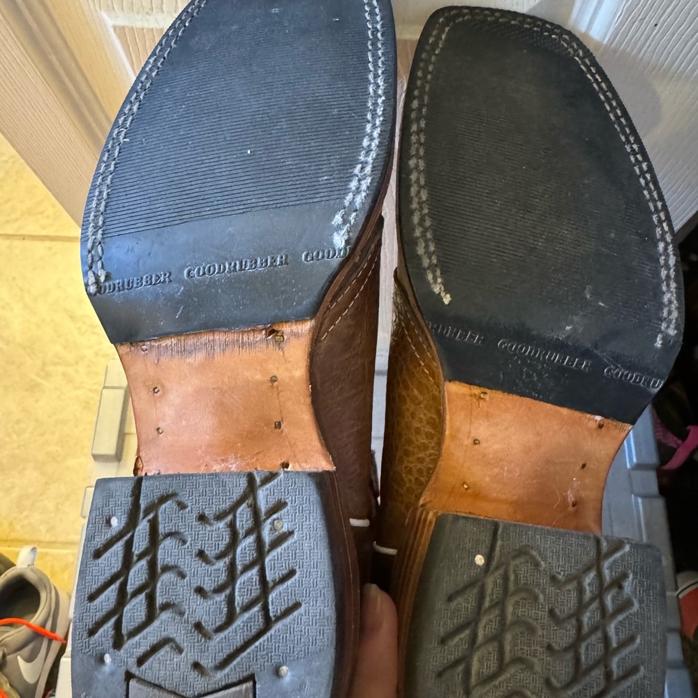 NEW REVOLUCION COWBOY BOOTS Brown and Orange Heeled Boots, NO BOX, never worn - Picture 7 of 15